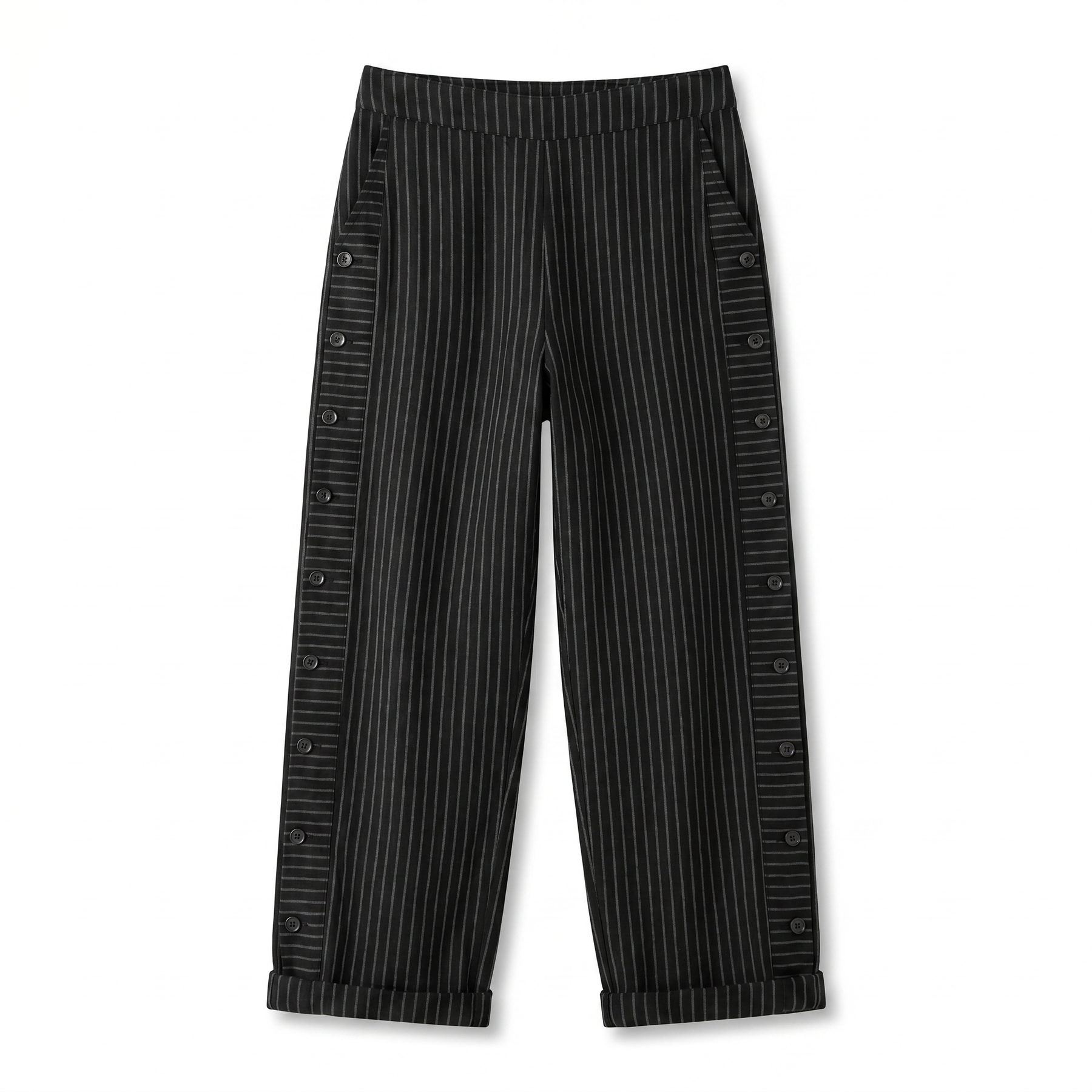 Tess | Gestreifte Panel-Knopfhose