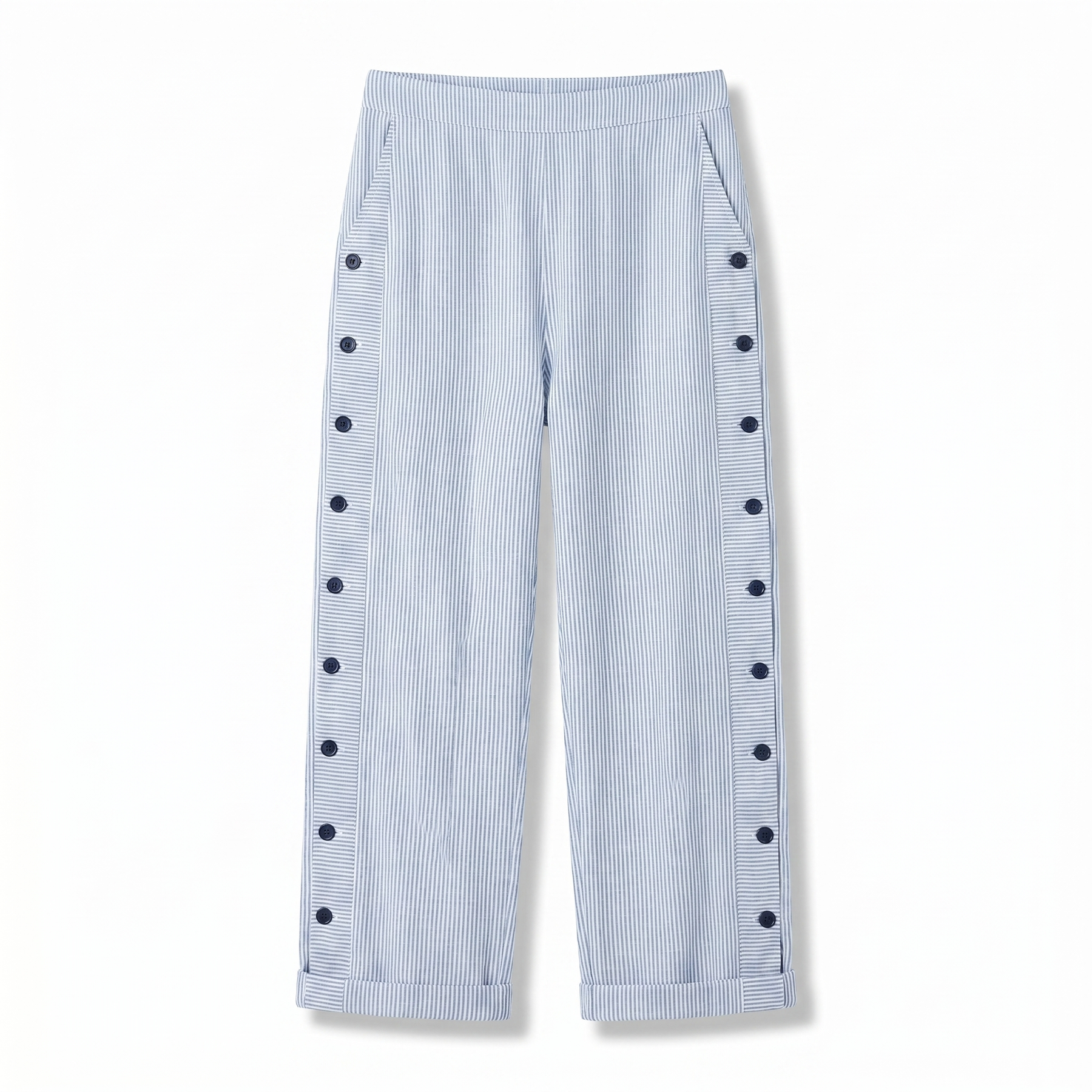 Tess | Gestreifte Panel-Knopfhose