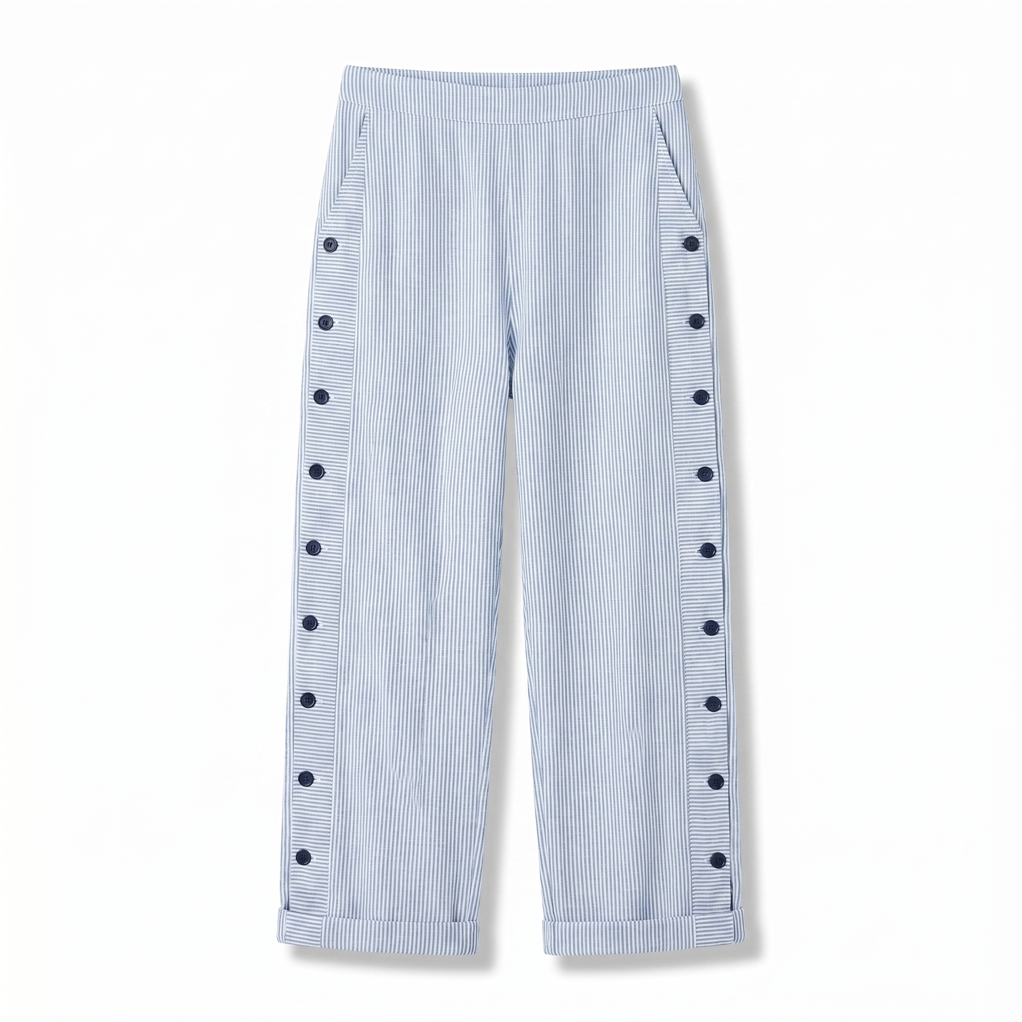 Tess | Gestreifte Panel-Knopfhose